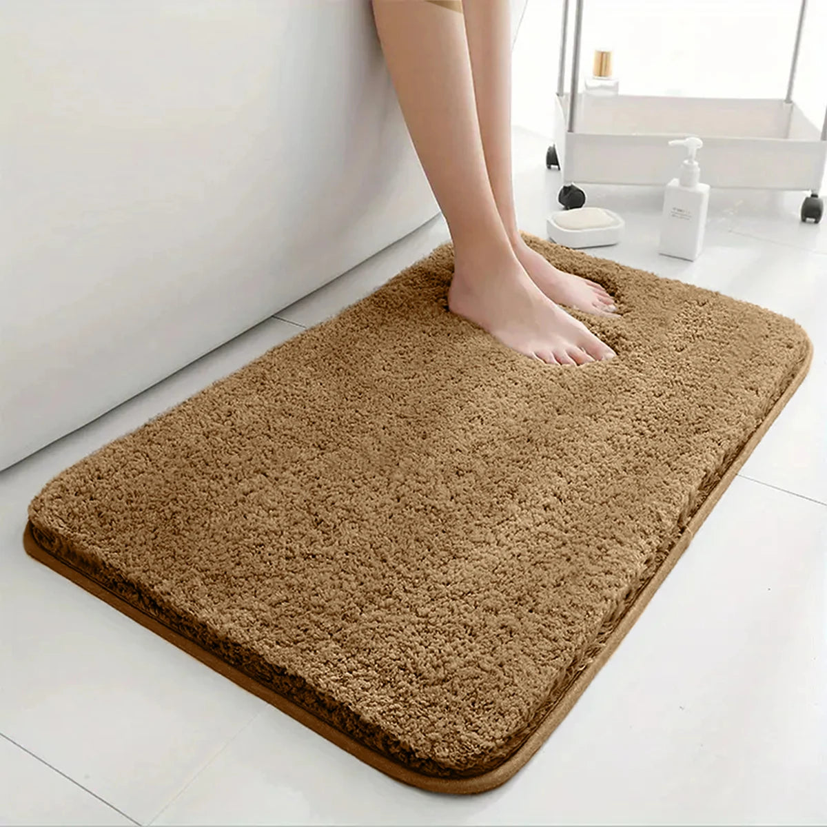 Water absorbtion anti slip bathroom mat