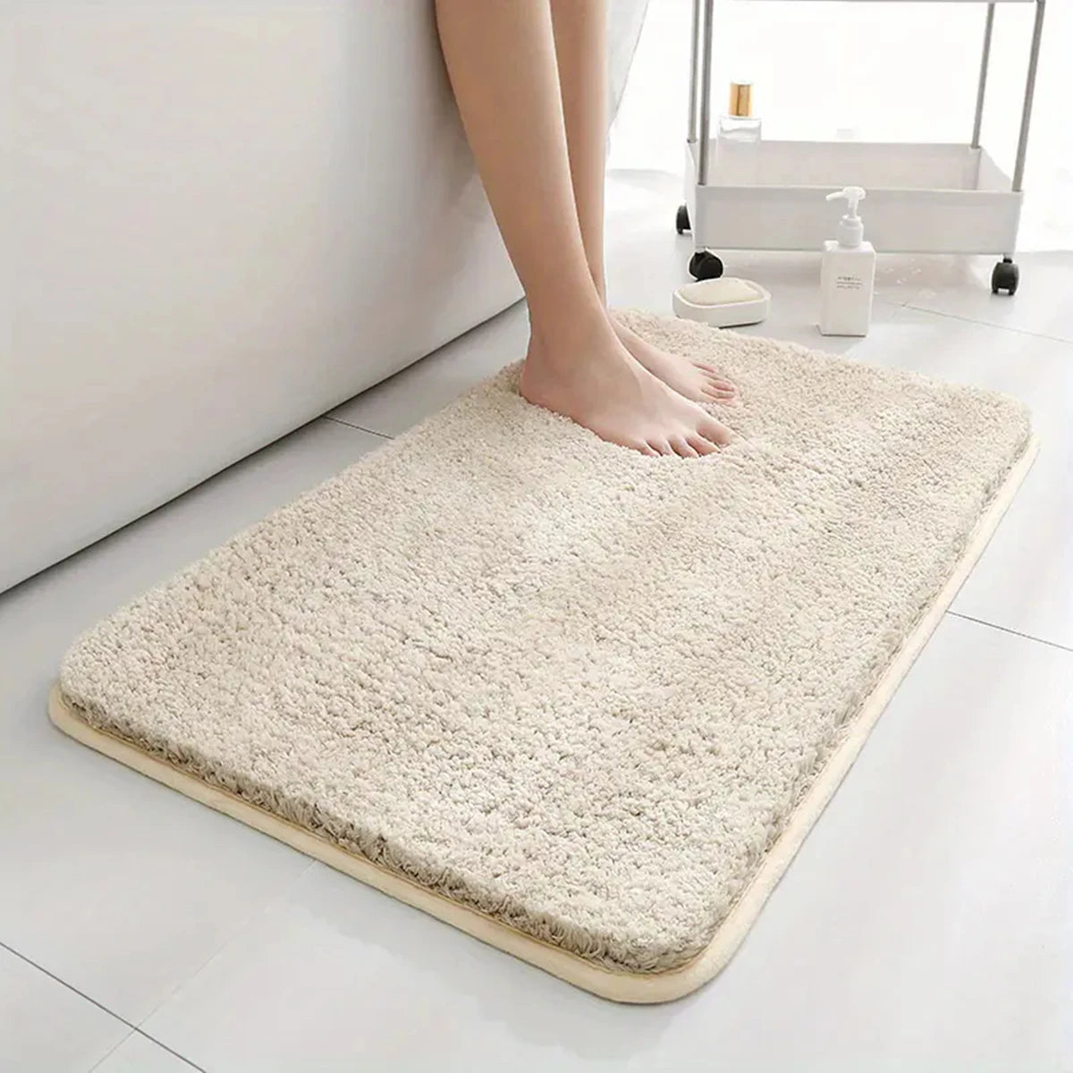 Water absorbtion anti slip bathroom mat