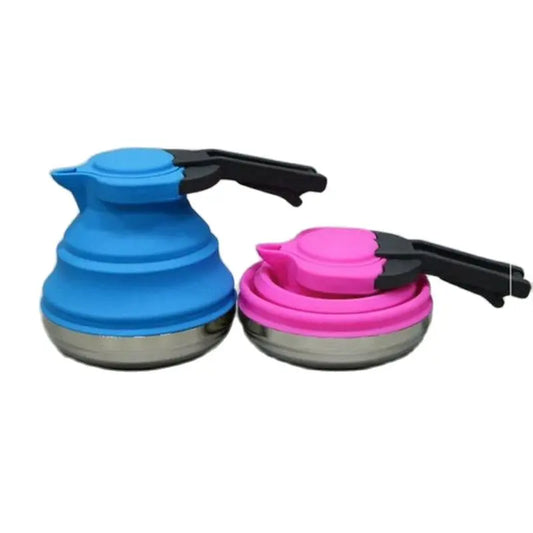 Collapsible Silicone Kettle 1.2L Steel Bottom