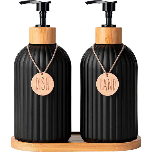 Hand and Dish Soap Dispenser Bottle Set with Tags