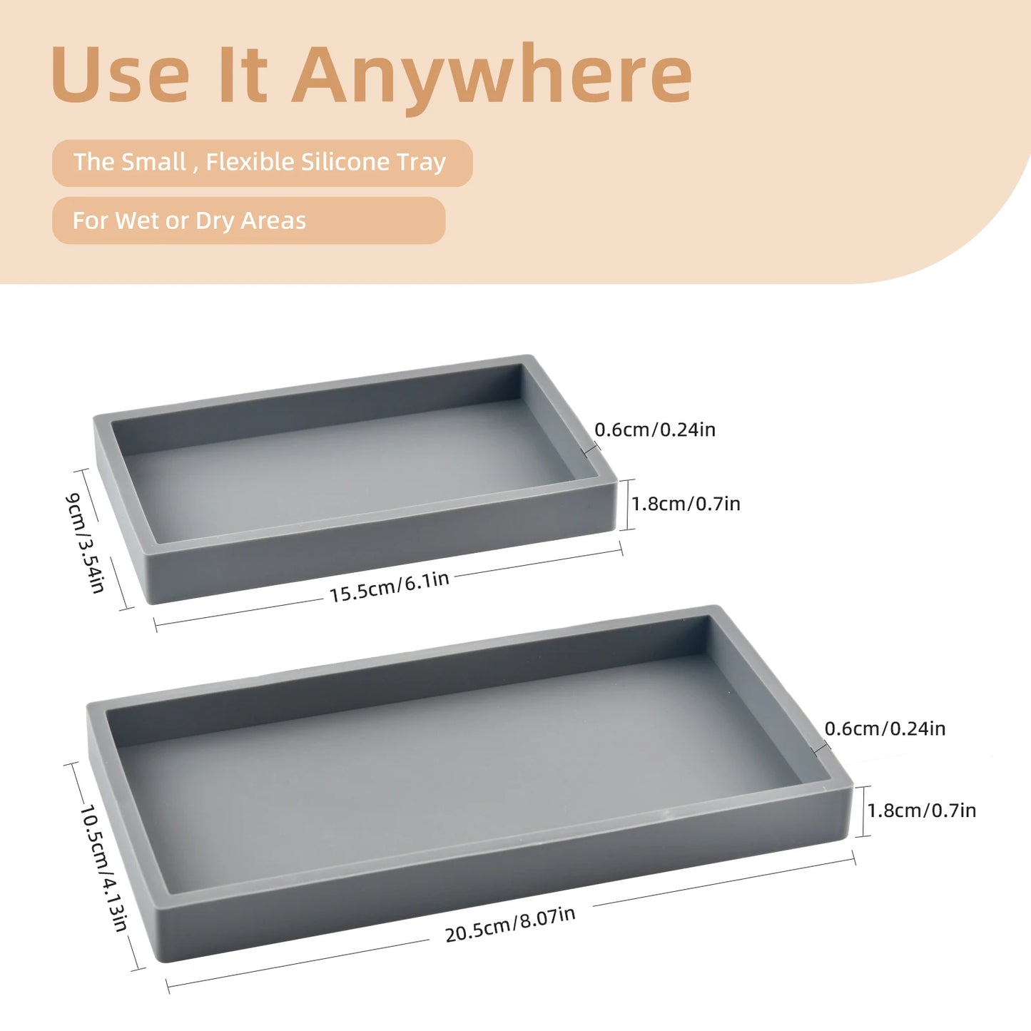 Anti-Slip Silicone trays for countertops