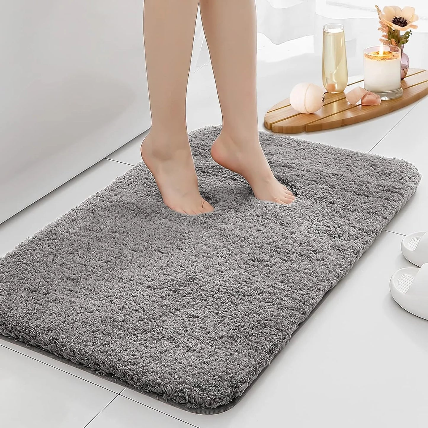 Water absorbtion anti slip bathroom mat