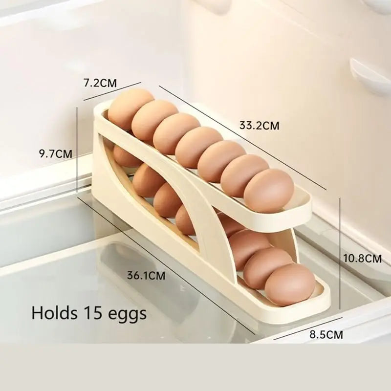 Space saving Automatic Rolling Double-layer Egg Dispenser