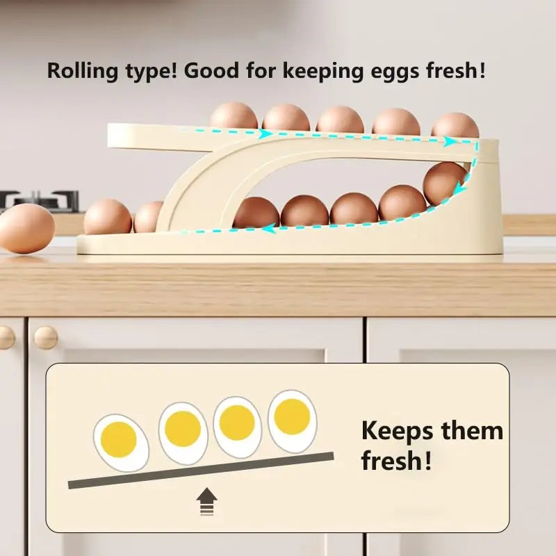 Space saving Automatic Rolling Double-layer Egg Dispenser