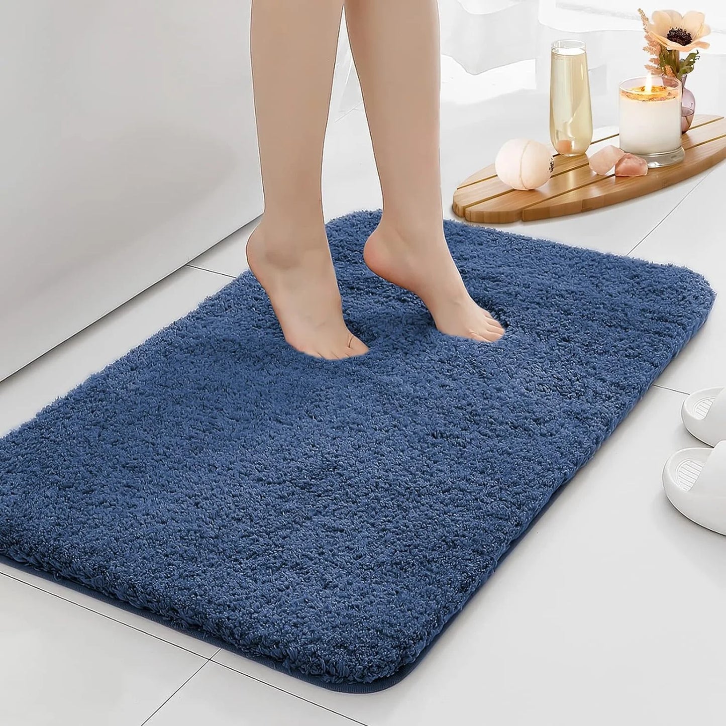 Water absorbtion anti slip bathroom mat