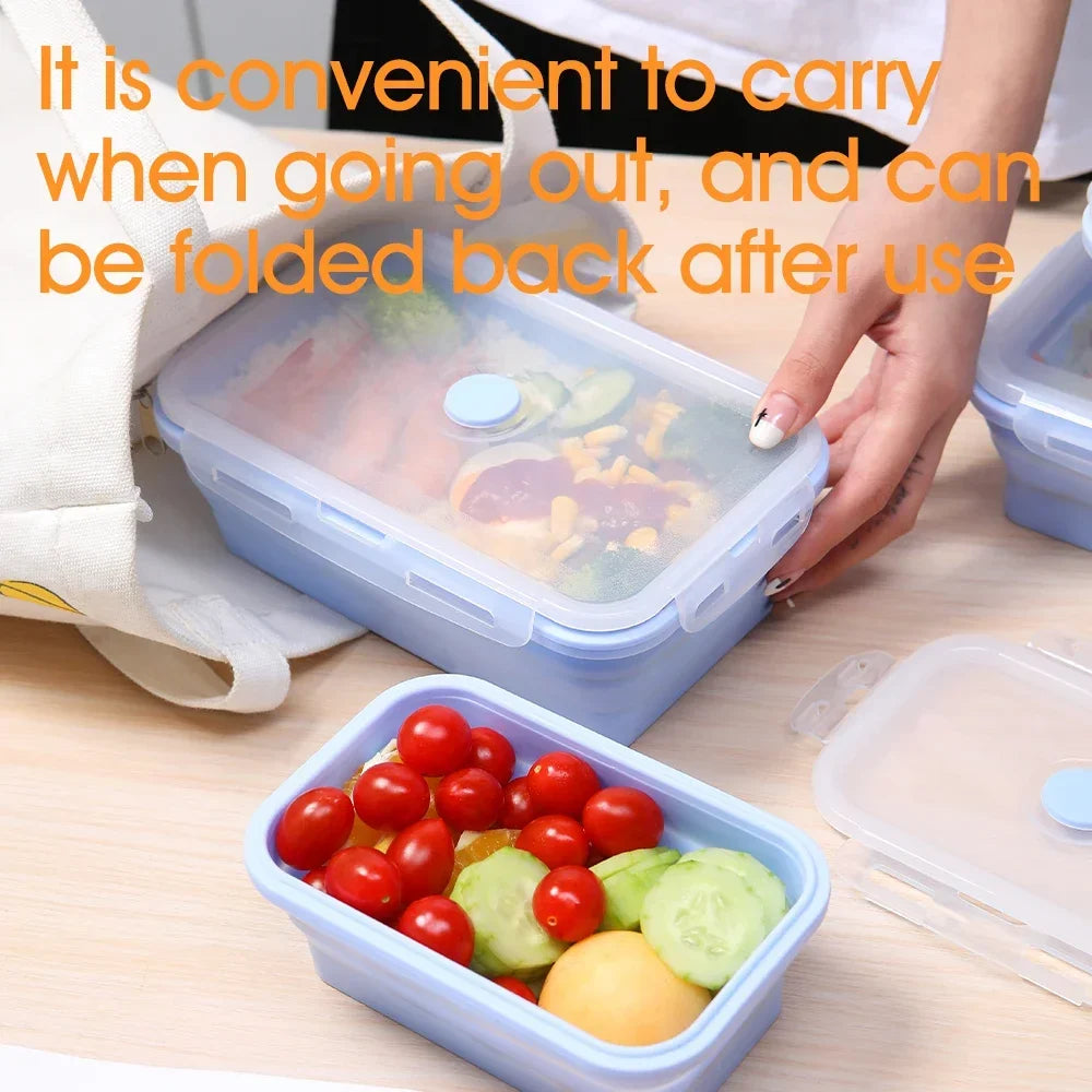 4PS Collapsible Food Storage Containers with Lids & Vent